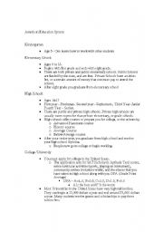 English Worksheet: American Education System