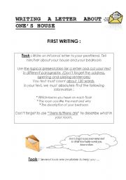 English Worksheet: Writing an informal letter : exercise