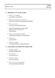 English Worksheet: Question Words