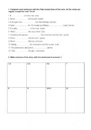 English worksheet: past tense