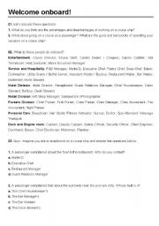 English Worksheet: Welcome Onboard