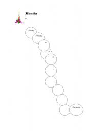 English Worksheet: months