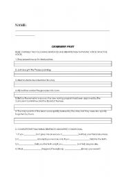 English worksheet: TENSE REVIEW