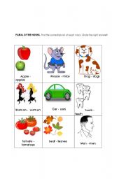 English Worksheet: FIND THE CORRECT NOUN
