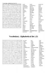Word searches: vocabulary from KET list and irregular verbs. Tests (2)