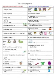 English Worksheet: The Class Competition