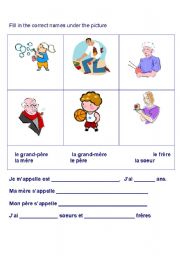 English worksheet: Practice French basic sheets