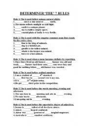 English Worksheet: determiner 