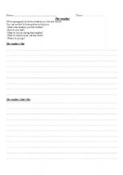English Worksheet: The weather