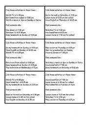 English worksheet: Mingle - find someone who....