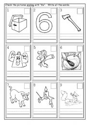 English worksheet: Phonics Xx 