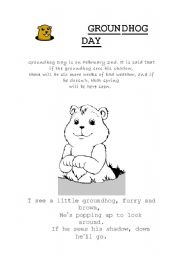 English worksheet: GROUNDHOG DAY