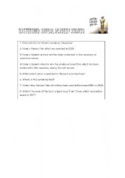 English Worksheet: Oscars ceremony