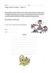 English worksheet: Bicycle