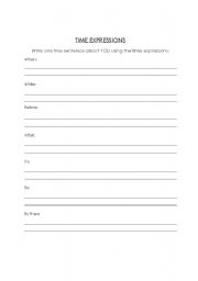 English Worksheet: Time Expressions