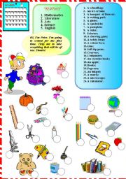 English Worksheet: SCHOOL (matching)