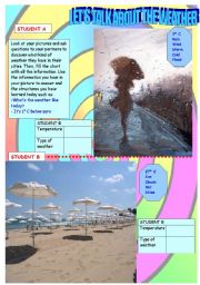 English worksheet: Lets talk about the weather