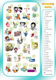 English Worksheet: SHOPPING - verbs - matching