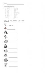 English Worksheet: OPPOSITE ADJECTIVES