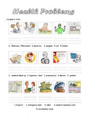 English Worksheet: Health Problems (1)