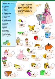 English Worksheet: Shopping with Laura