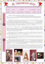 English Worksheet: St.Valentines story