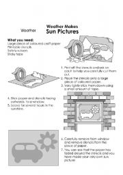 English worksheet: Sun Pictures