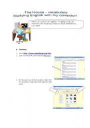 English worksheet: Studying English with my computer