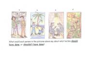 English Worksheet: should or shouldnt