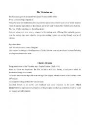 English Worksheet: the victorian age