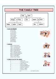 English Worksheet: FAMILY TREE