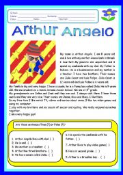 English Worksheet: Artur Angelo