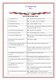 English Worksheet: St.Valentines Day part 2