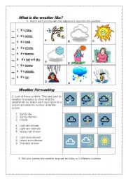 English Worksheet: Whats the weather like?