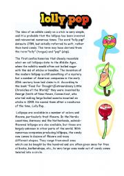 English Worksheet: lolly pop