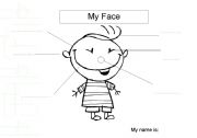 English worksheet: My face