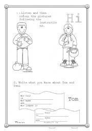 English Worksheet: Practising 