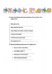 English worksheet: Exercises Simple Present