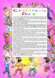 English Worksheet: Childrens Day