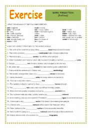 Word Formation (prefixes)