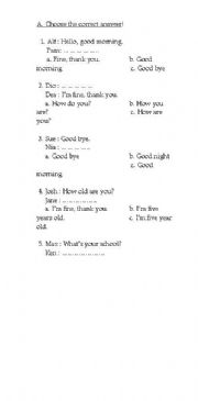 English Worksheet: multiple choice
