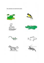 English worksheet: Animals covered with scales