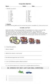 English worksheet: comparison