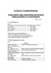 English Worksheet: Different ways for teaching grammar