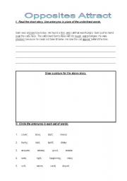 English Worksheet: Antonyms