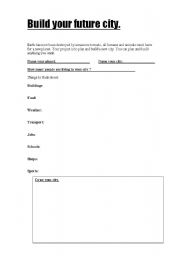 English Worksheet: future cities