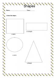 English Worksheet: shapes 