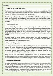 English Worksheet: Vikings