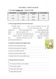 English Worksheet: Irregular verbs - Past Simple - Part I