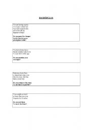 English Worksheet: Scruples
